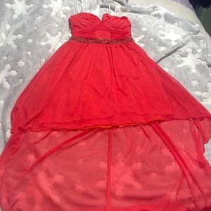 Red formal dress